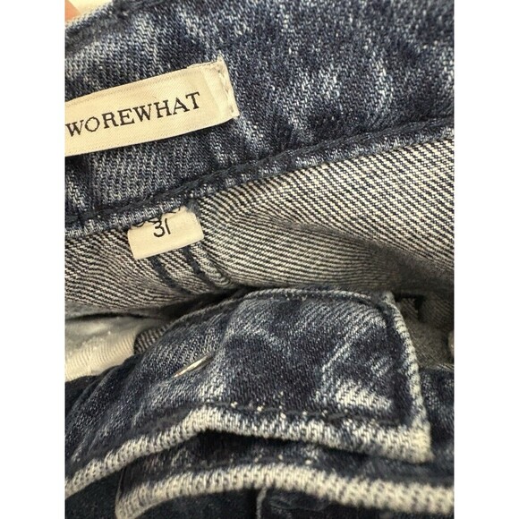 We Wore What Utility Straight Leg Med Wash 31 Cargo - Picture 5 of 13